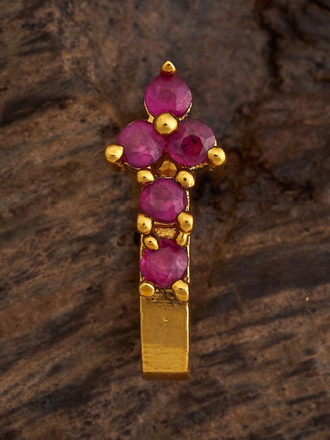 

Kushal's Fashion Jewellery Gold-Plated Cubic Zirconia Septum Nosepin