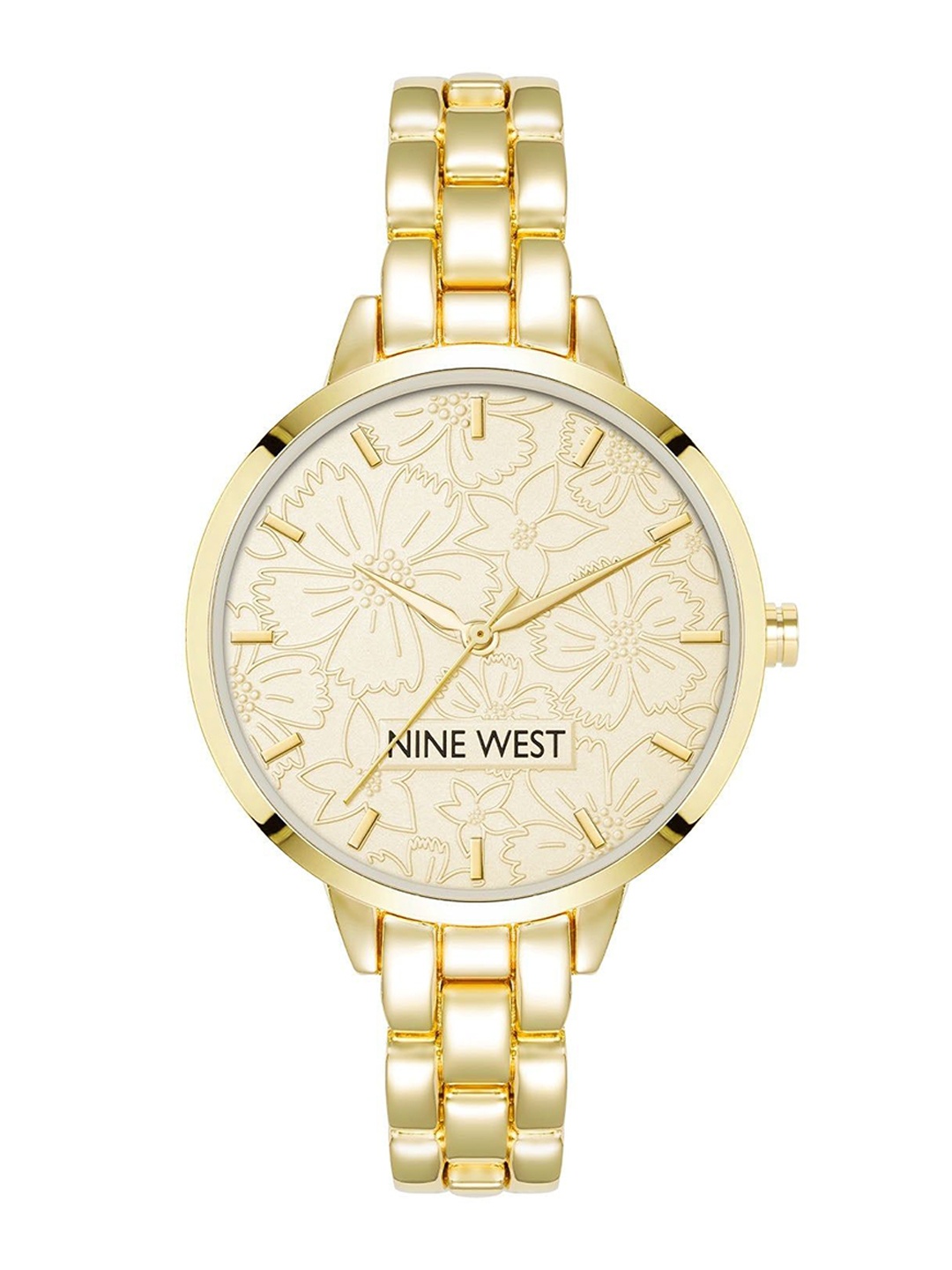 

Nine West Women Dial & Stainless Steel Bracelet Style Straps Analogue Watch-NW-2226CHGP, Gold