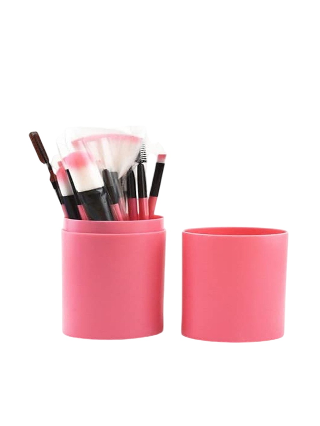 

Rsentera 12-Pcs Synthetic Round Face & Eye Makeup Brush Set, Pink