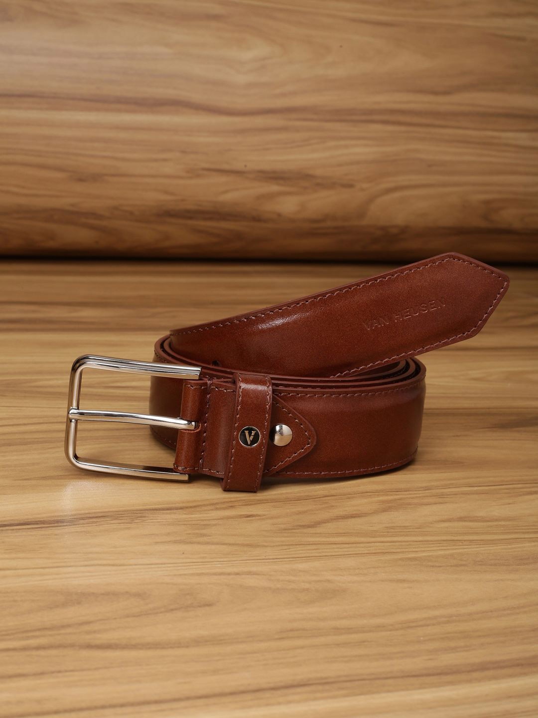 

Van Heusen Men Solid Leather Belt, Brown