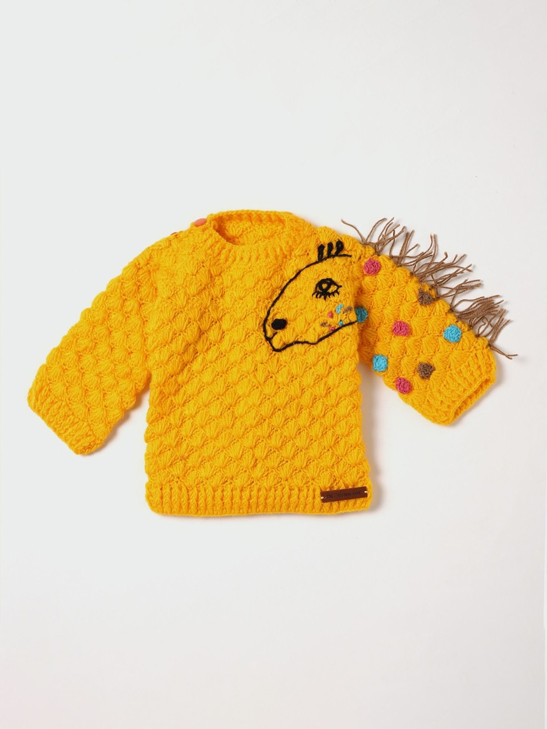 

The Original Knit Unisex Kids Animal Pullover, Yellow