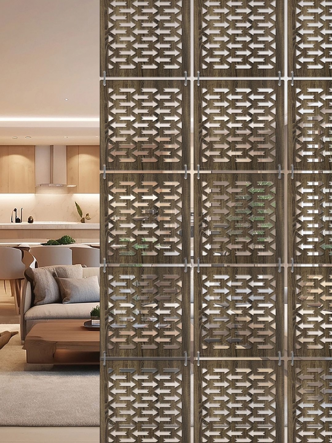 

RANDOM Brown Geometric Window Blinds