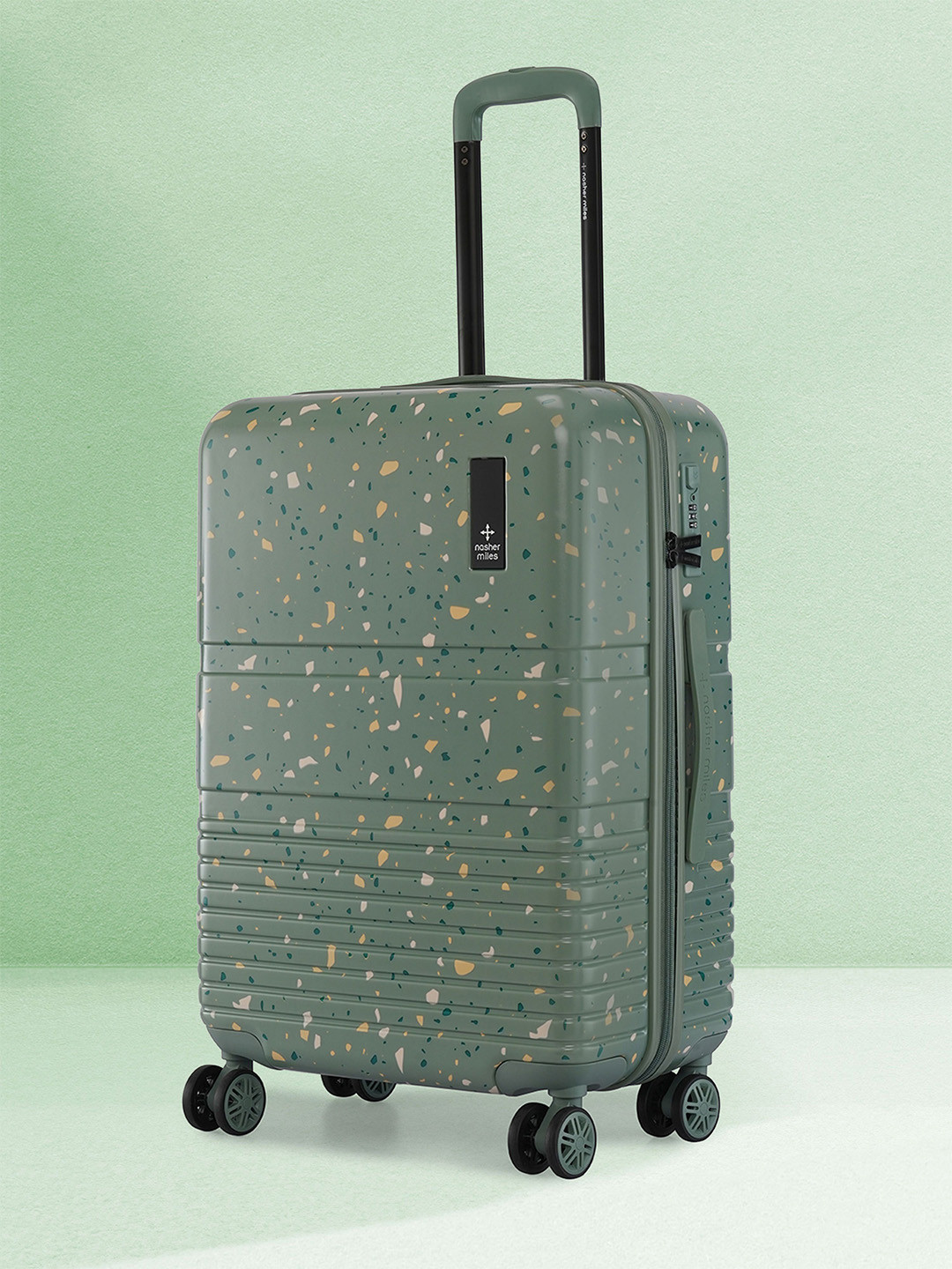 

Nasher Miles Terrazzo Polycarbonate Medium Green Trolley Bag - 24 inch (65cm)