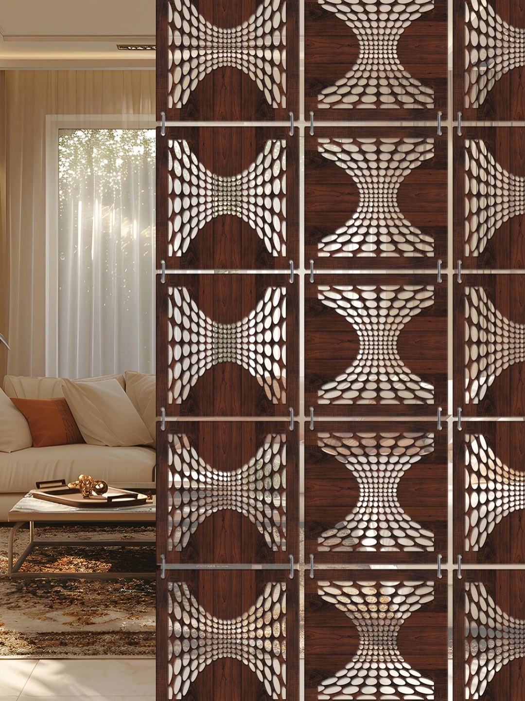 

RANDOM Brown Geometric Window Blinds