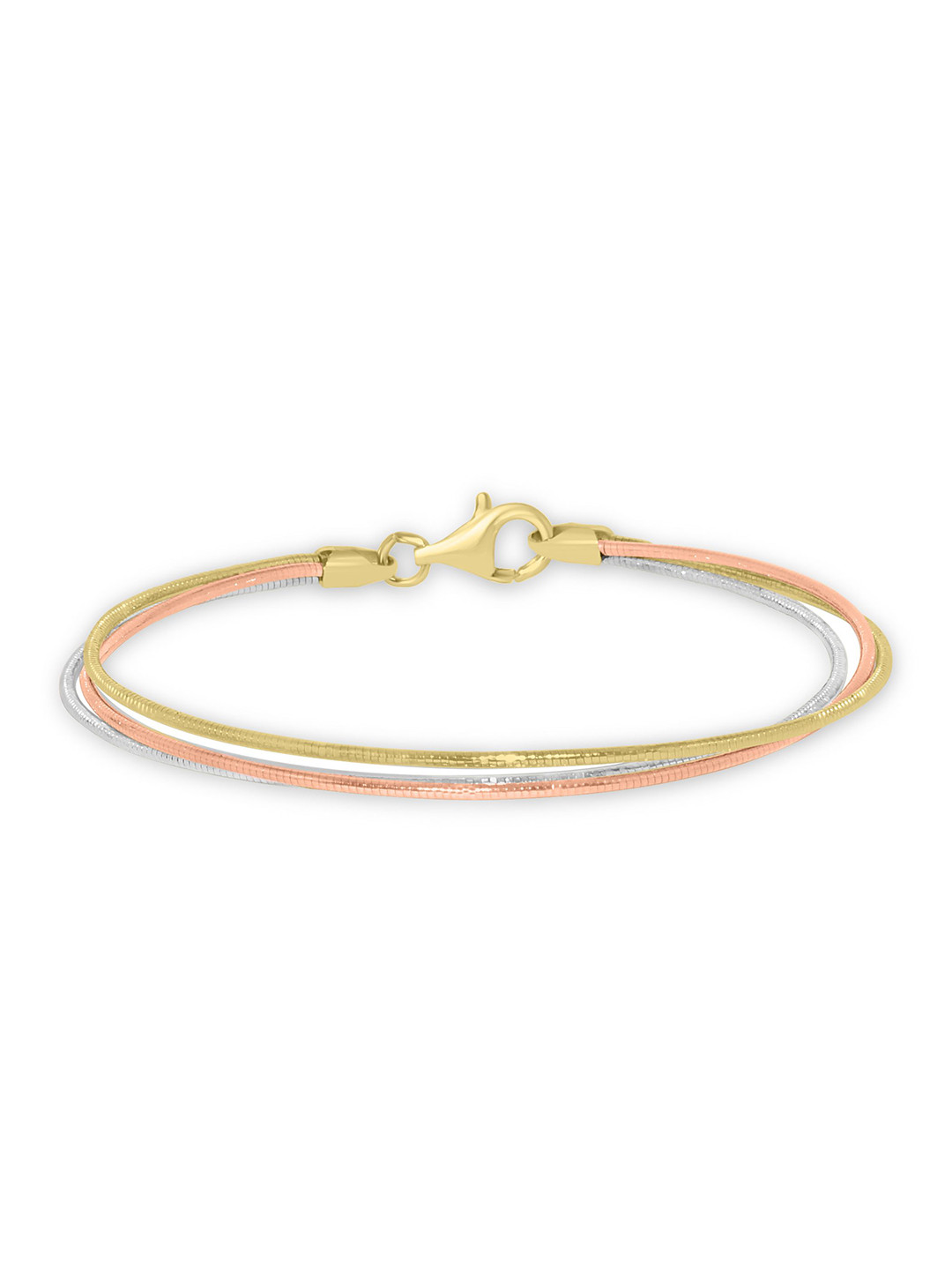

925 SILLER Sterling Silver Rhodium-Plated Wraparound Bracelet