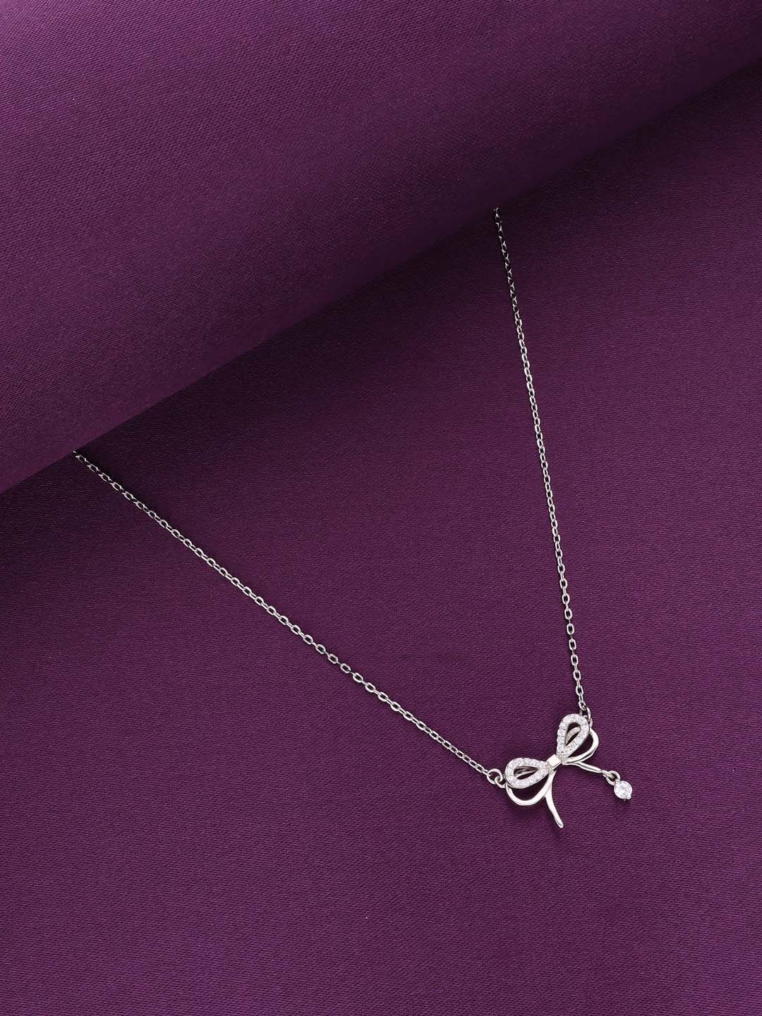 

KAI JEWEL Rhodium Plated 92.5 Sterling Silver Cubic Zirconia Necklace