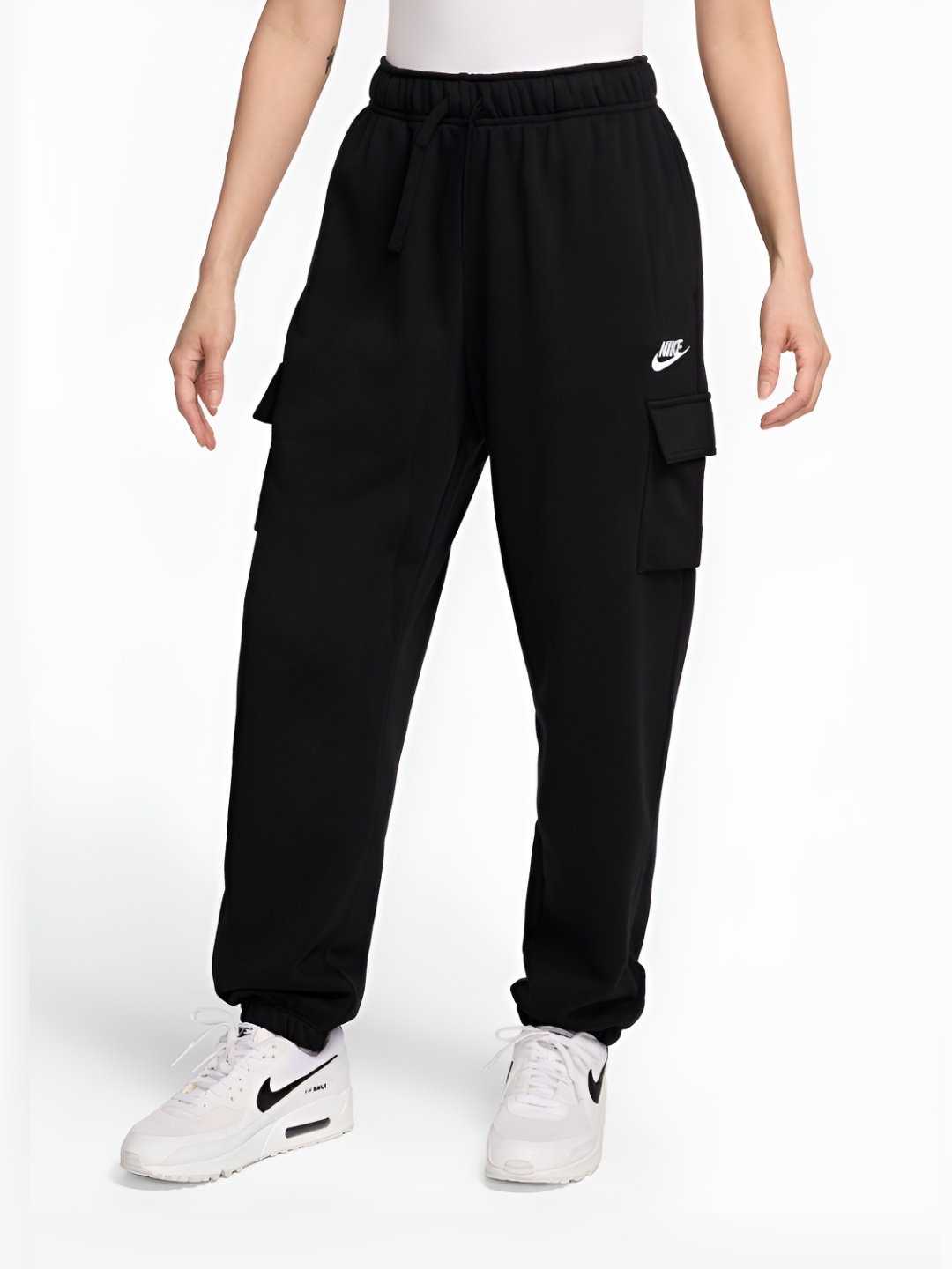 

Nike Sportswear Club Fleece Women's Mid-Rise Oversized Cargo Joggers, Black