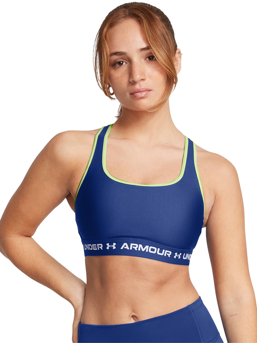 

UNDER ARMOUR Crossback Medium Coverage Lightly Padded Bra, Blue