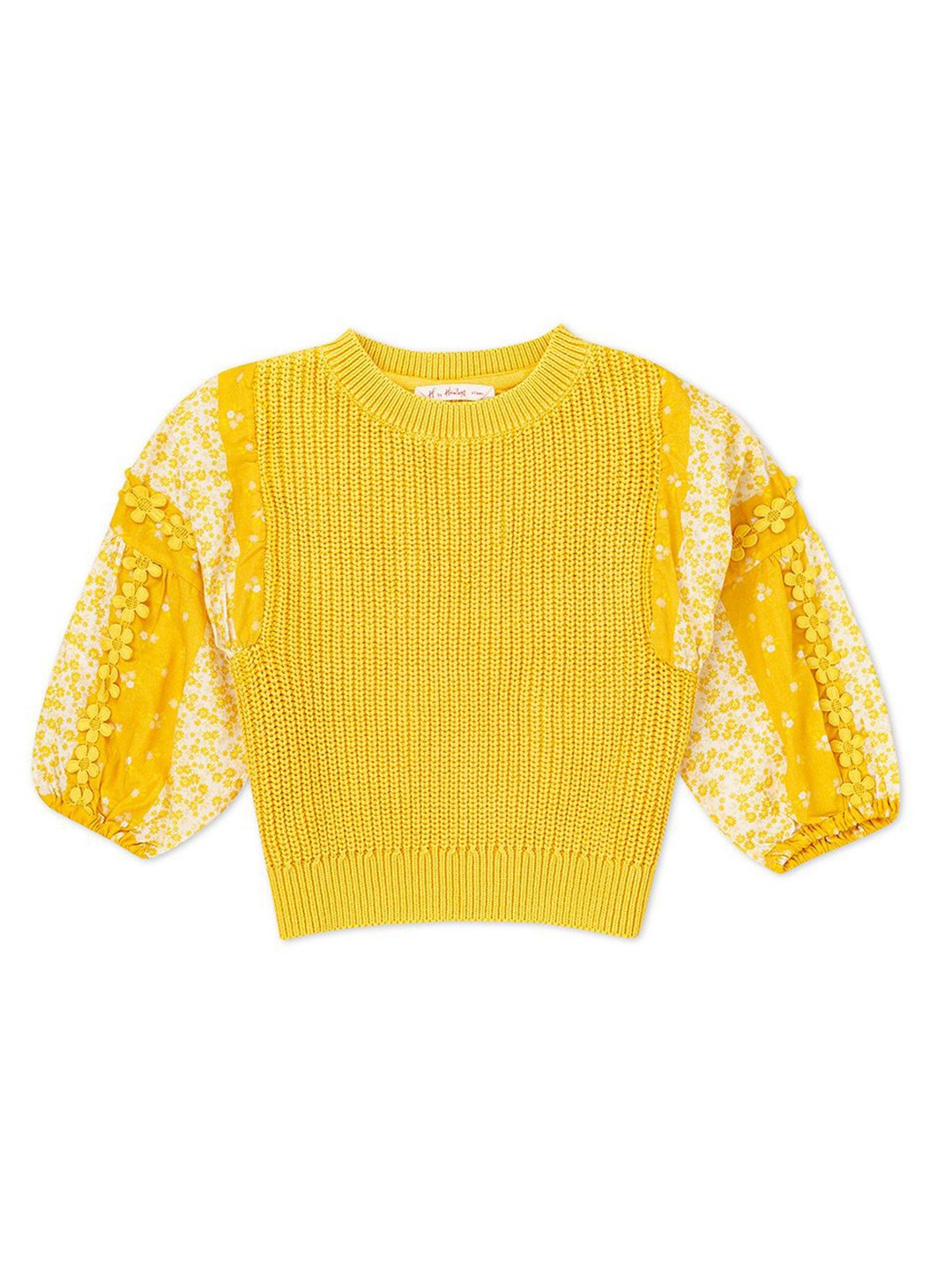 

H By Hamleys Girls Cable Knit Pullover, Yellow
