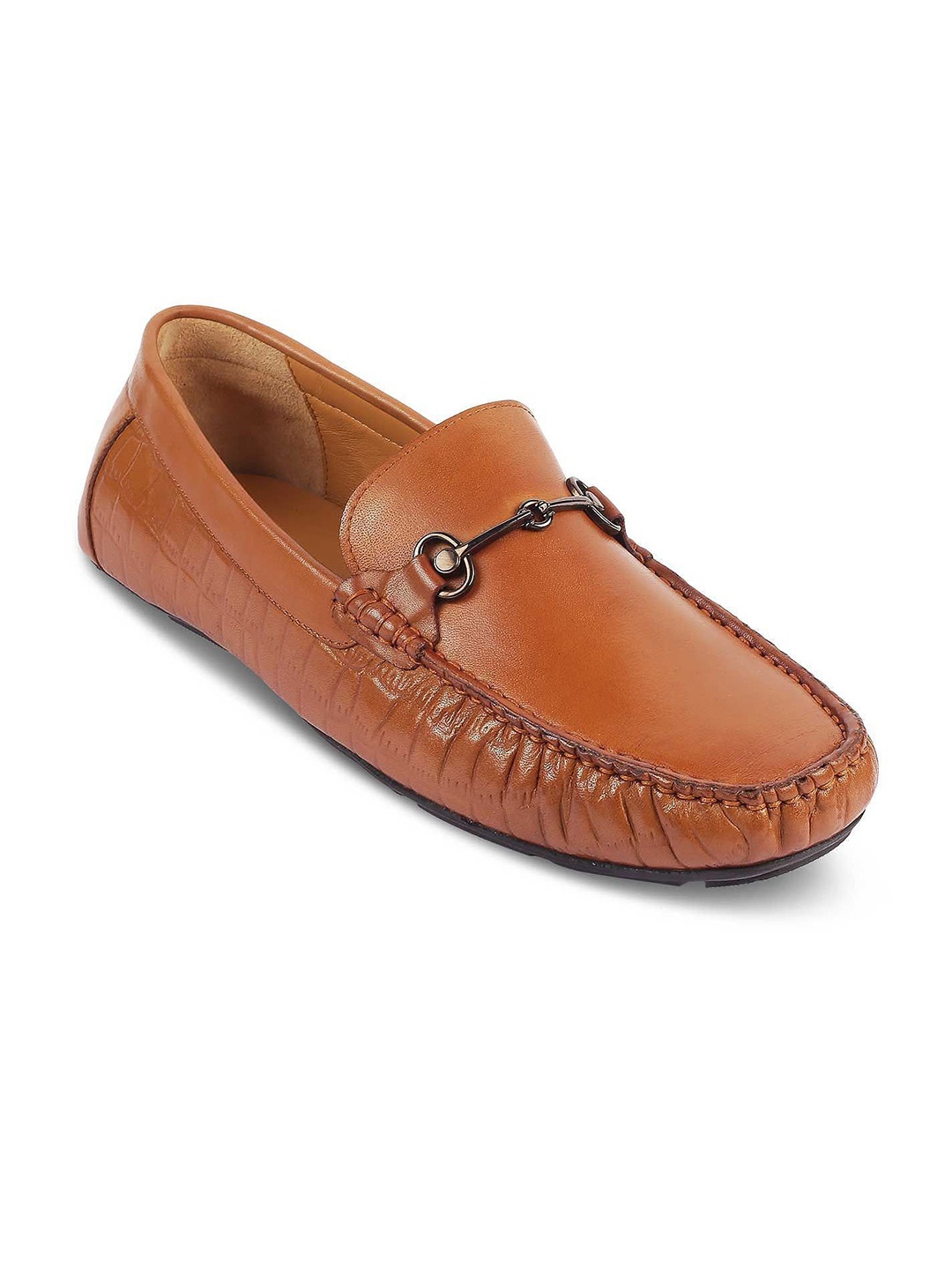 

Tresmode Men Leather Driving Shoes, Tan