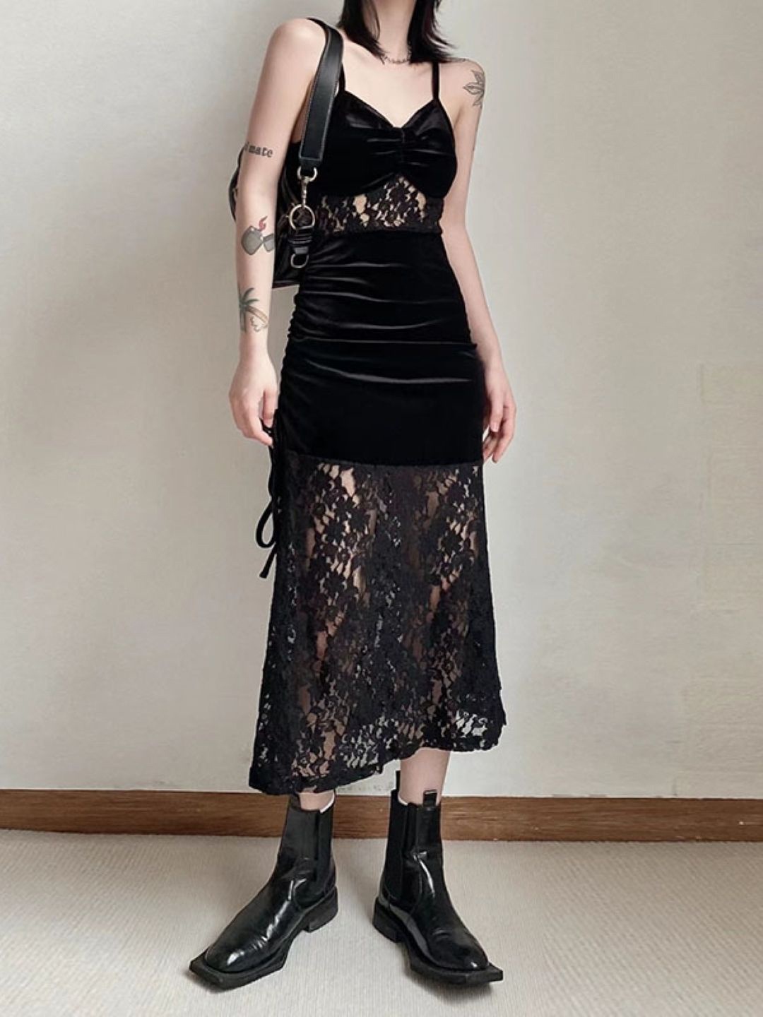 

KPOP A-Line Dress, Black