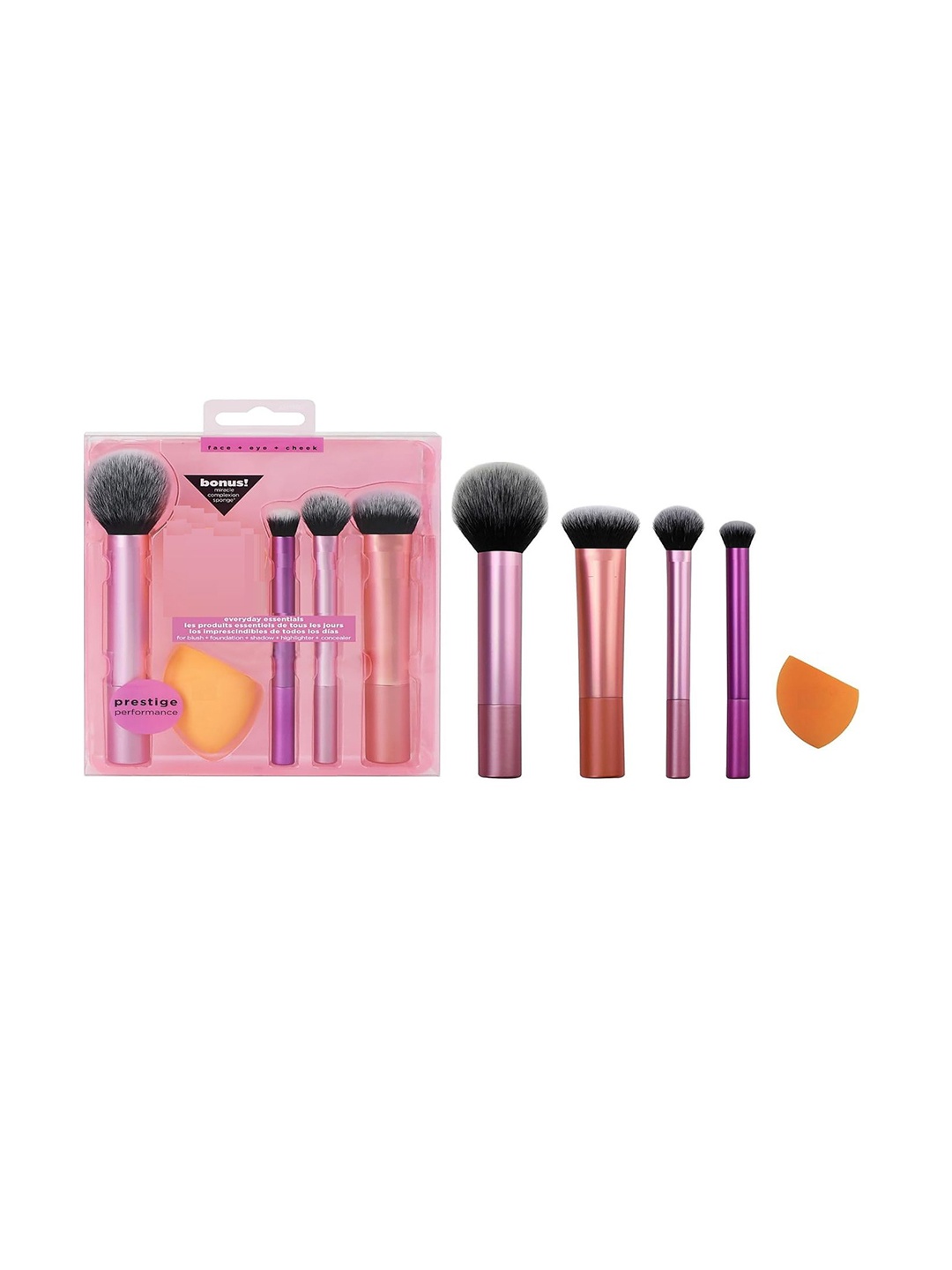 

Rsentera 5-Pcs Professional Synthetic Face & Eye Makeup Brush Set, Rose gold