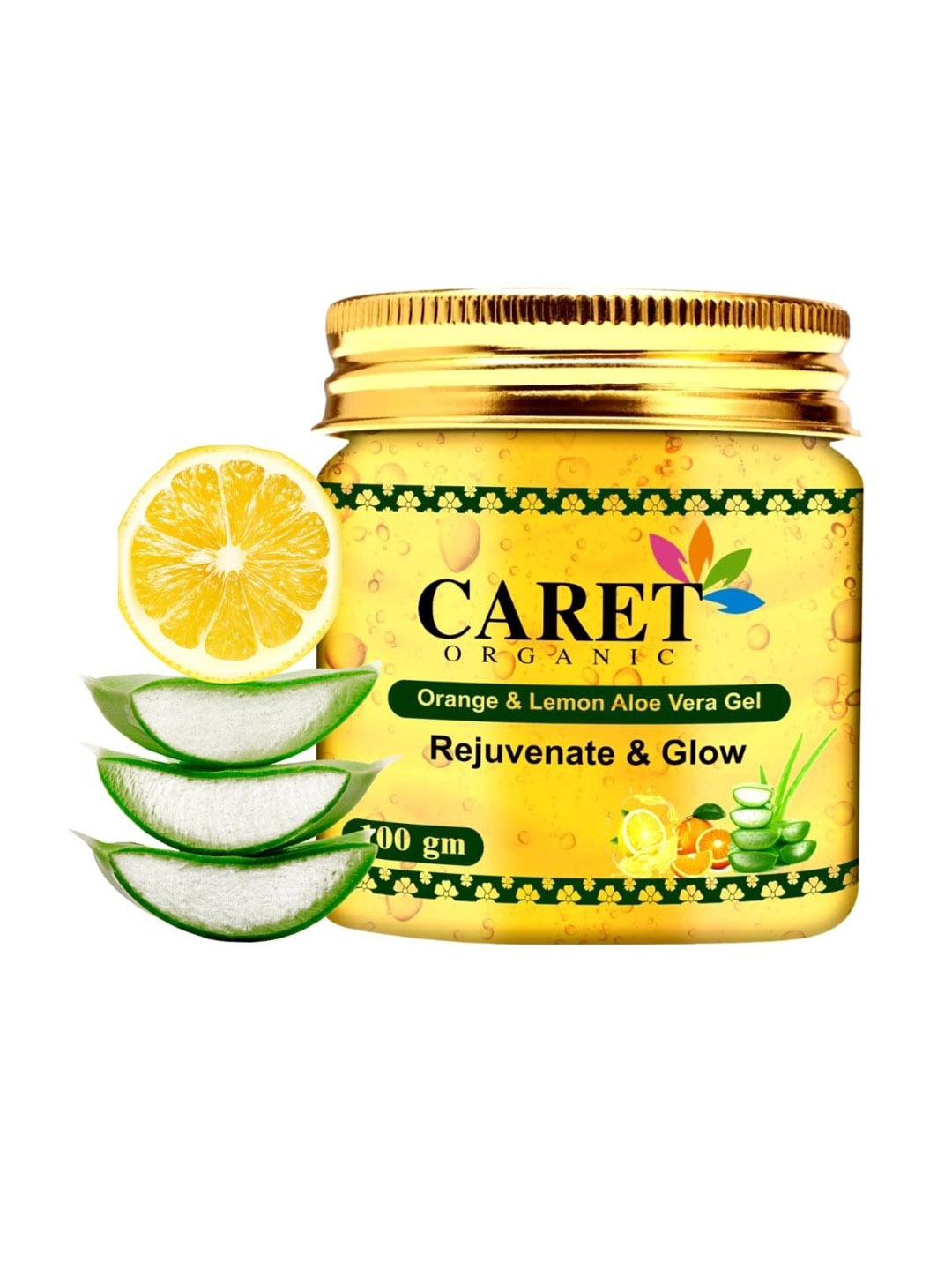 

CARET ORGANIC Set Of 4 Orange & Lemon Aloevera Gel - 100 g Each, White