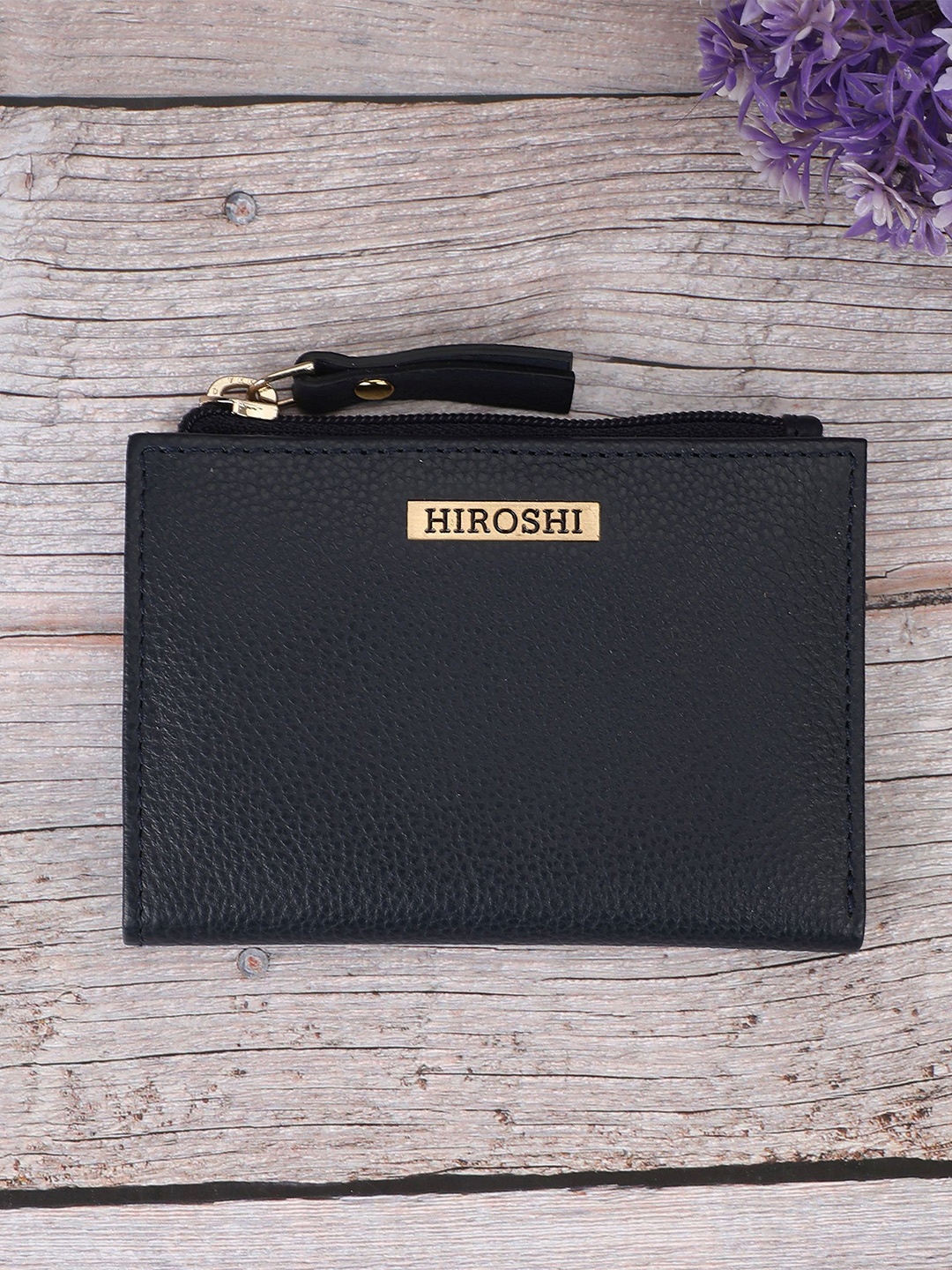 

HIROSHI Women Leather Two Fold Wallet, Blue