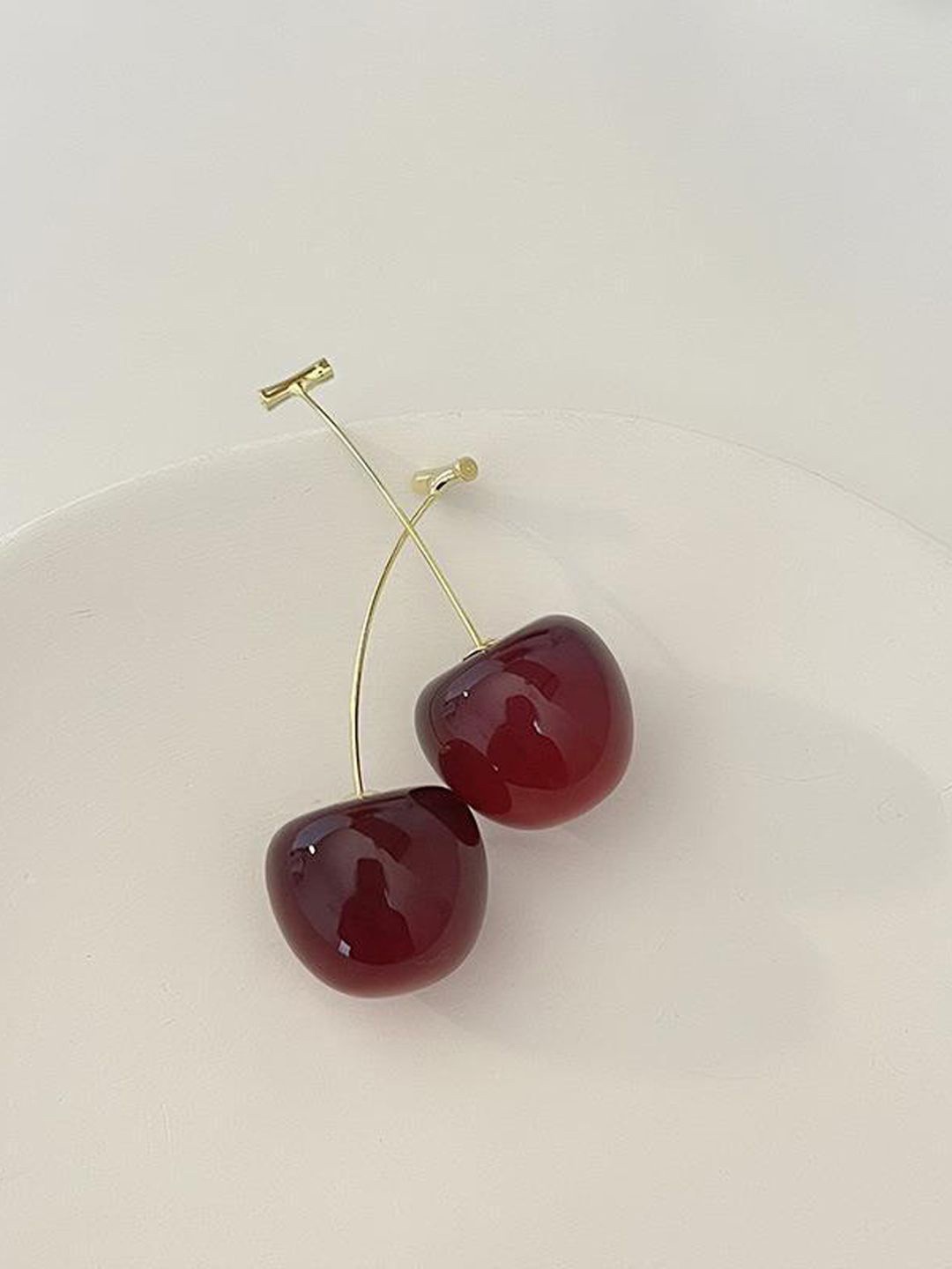 

KRENOZ Classic Drop Earrings, Red