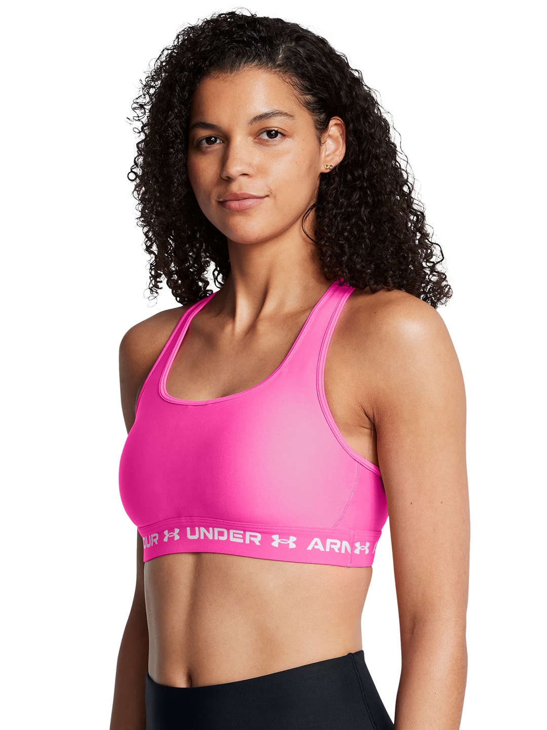 

UNDER ARMOUR Crossback Medium Coverage Lightly Padded Bra, Pink