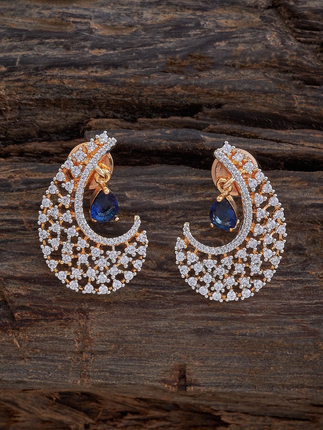 

Kushal's Fashion Jewellery Cubic Zirconia Classic Studs, Blue