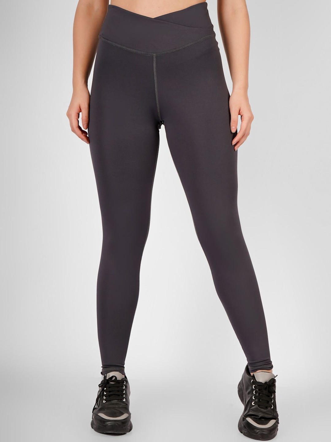 

IMPERATIVE Women Slim Fit Dry Fit Ankle-Length Tights, Grey