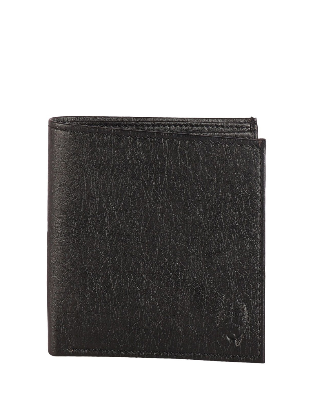 

SAZARA Men Textured Leather Two Fold Wallet, Black