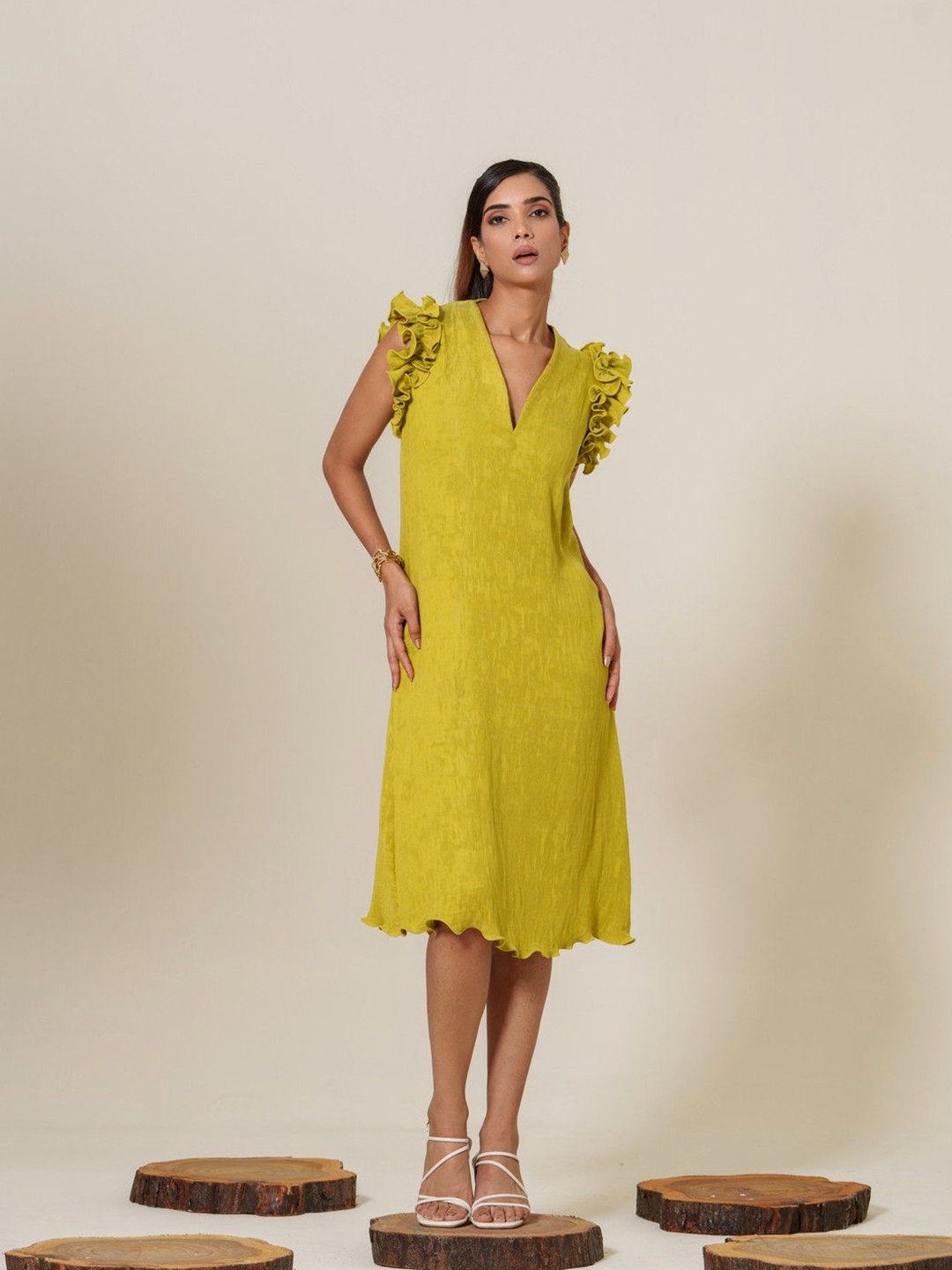 

KINA A-Line Dress, Green