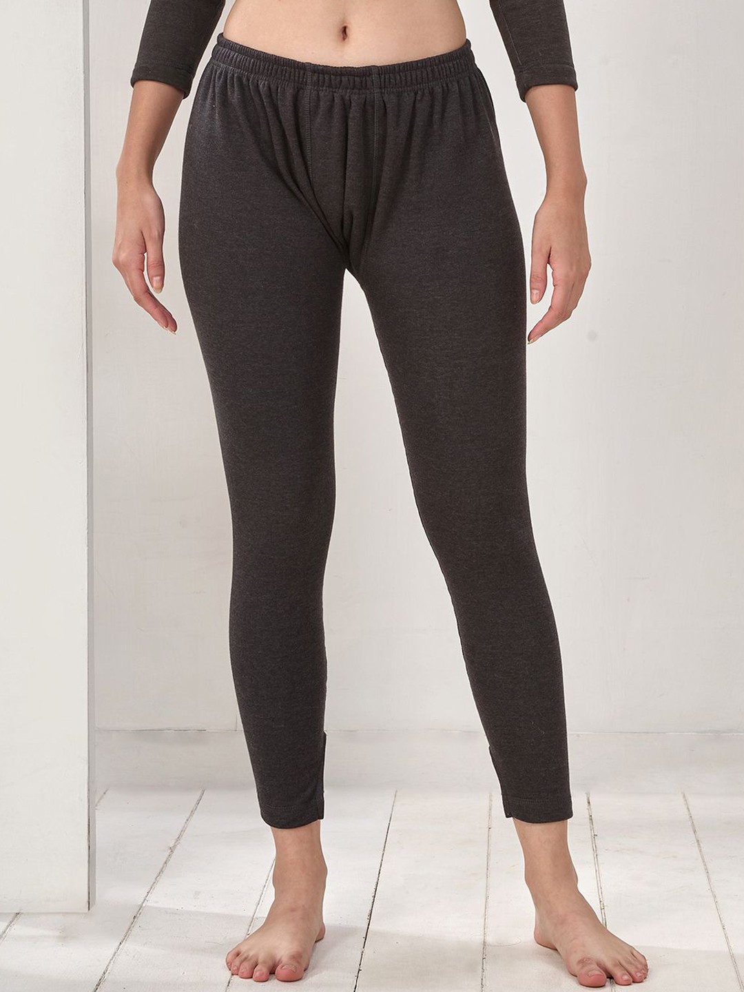 

INFERNO Women Mid Rise Thermal Bottom with Fleeced Linning, Black