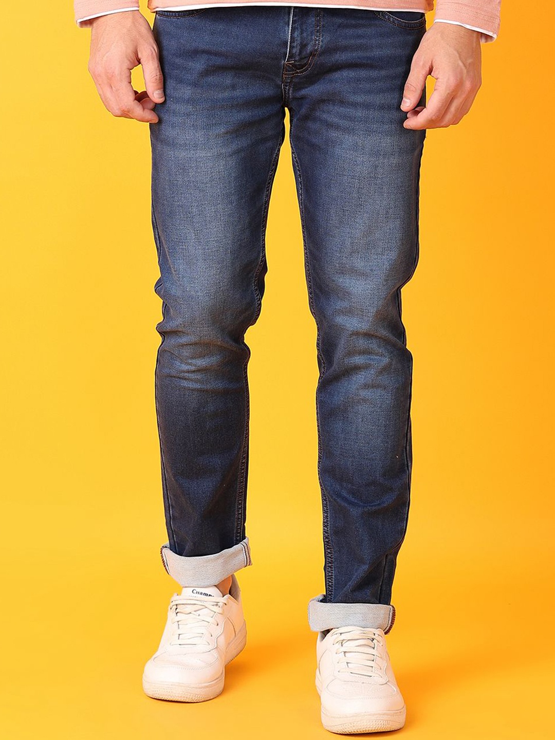 

V-Mart Men Slim Fit Light Fade Stretchable Jeans, Blue