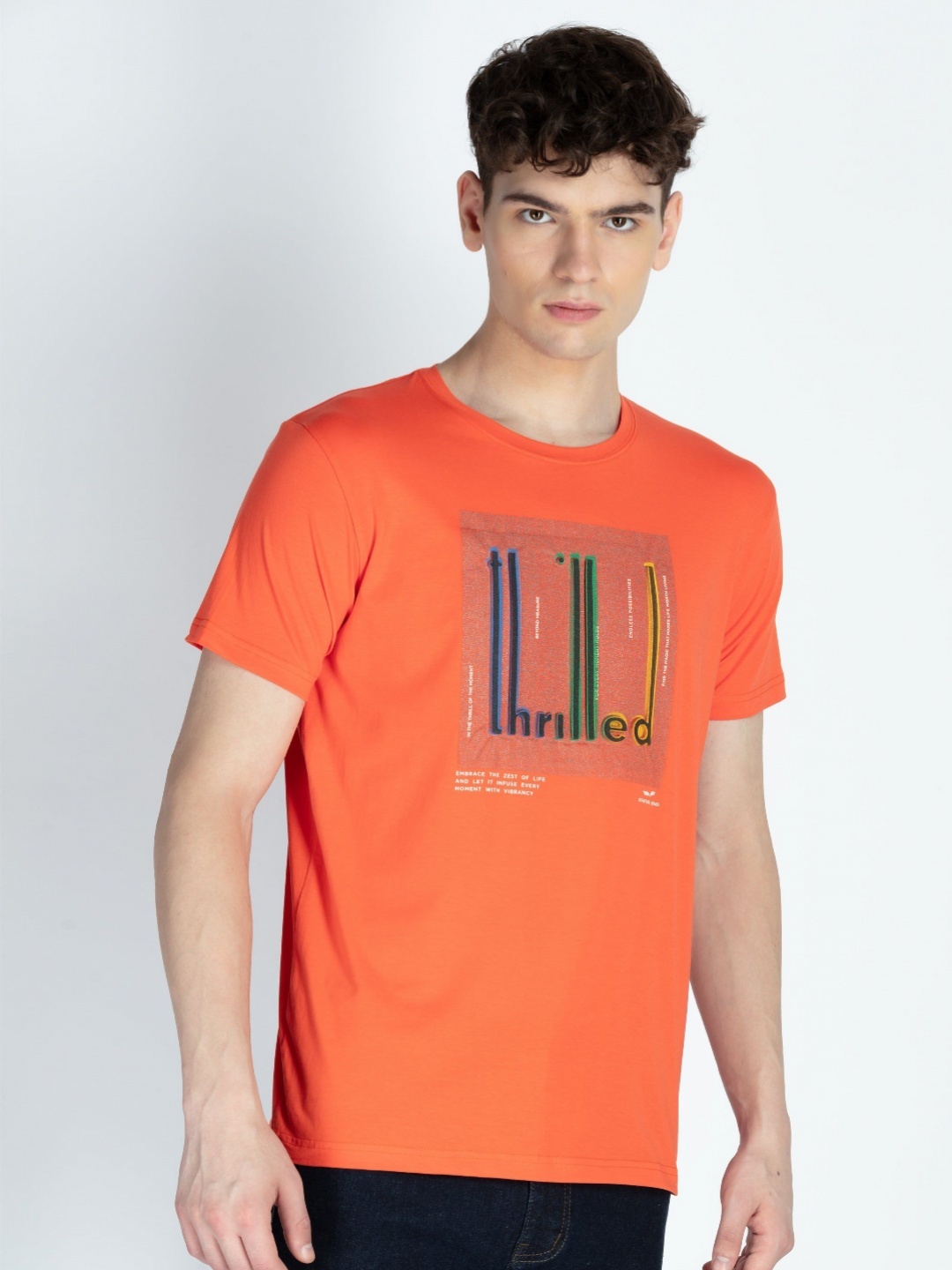 

Status Quo Men Printed T-shirt, Orange