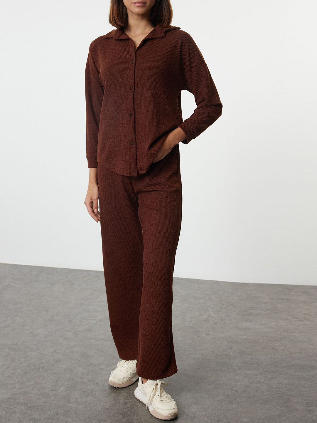 

Trendyol Shirt & Trouser Co-Ords, Brown