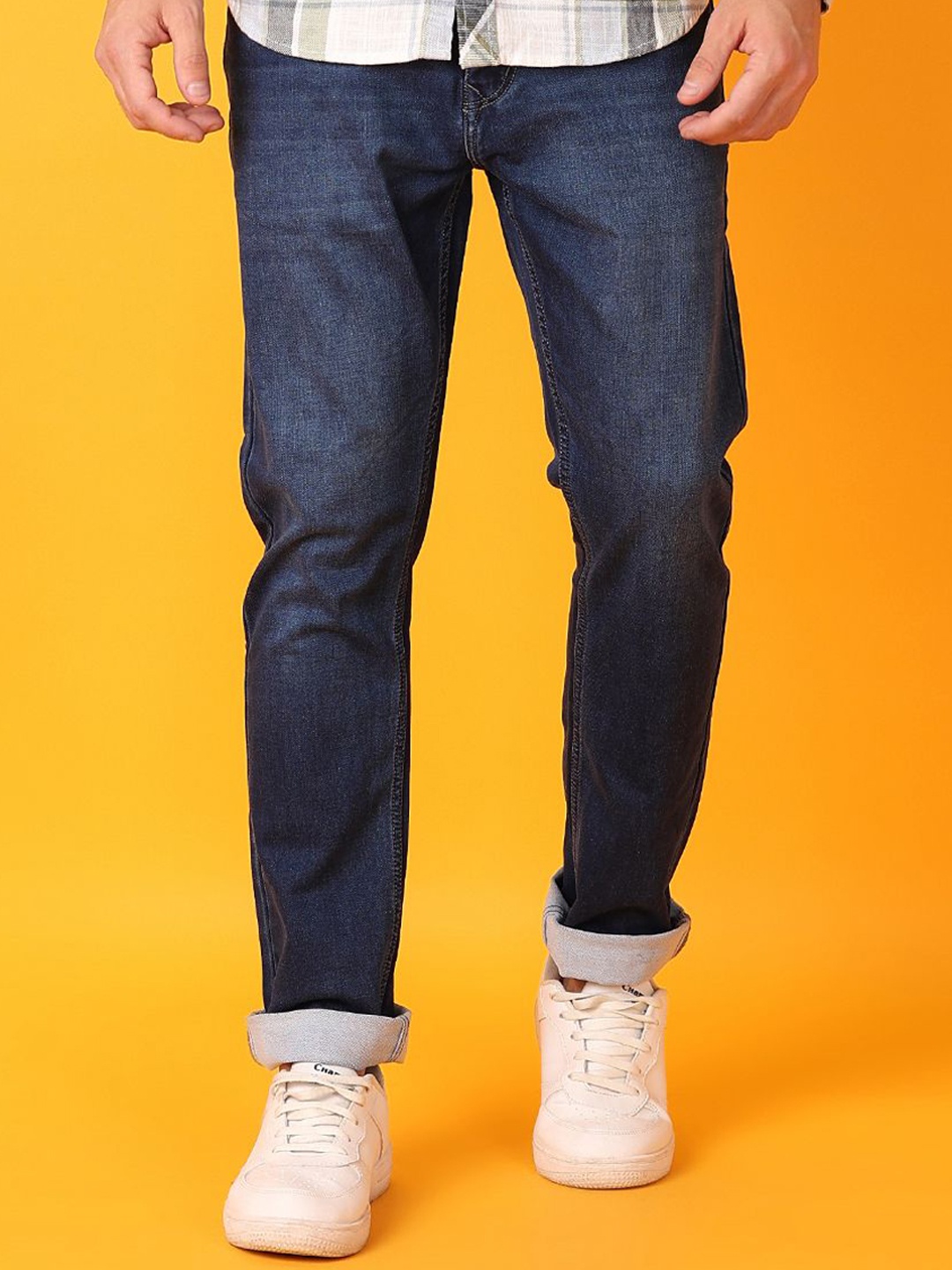 

V-Mart Men Slim Fit Mid-Rise Stretchable Jeans, Blue