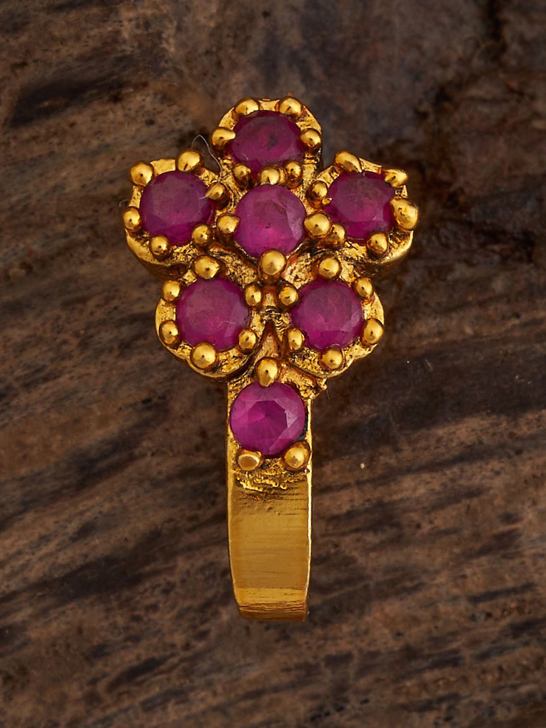 

Kushal's Fashion Jewellery Gold-Plated Cubic Zirconia Septum Nosepin
