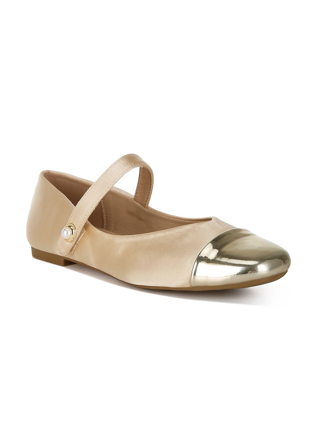 

London Rag Women Colourblocked Slip-On Sneakers, Gold