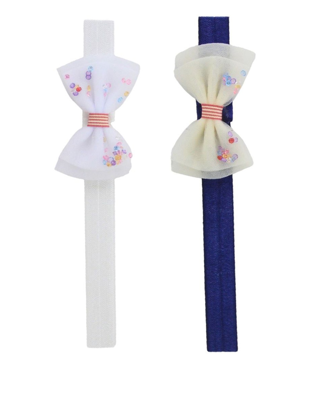

BAESD Girls Pack of 2 Bandana Cotton Bow Design Headband, White