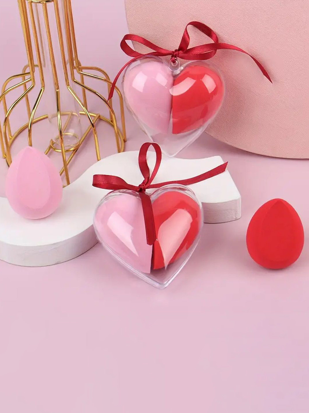 

Facejewel Heart-Shaped Makeup Sponge Set, Blue