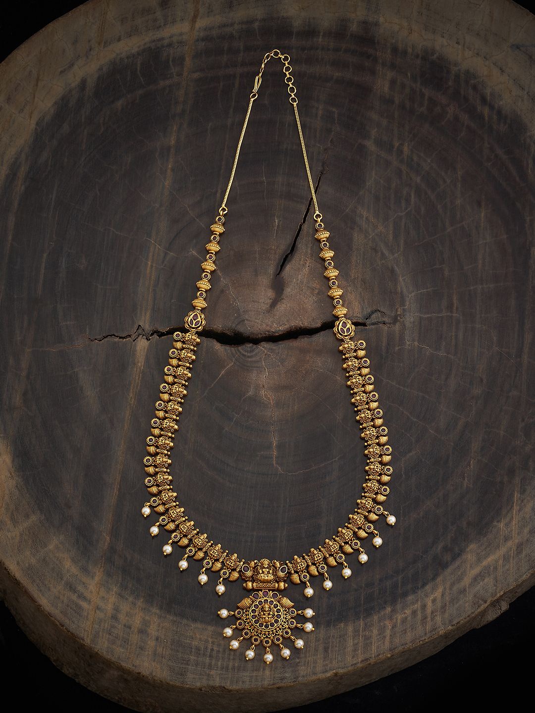 

Kushal's Fashion Jewellery Copper Gold-Plated Antique Necklace