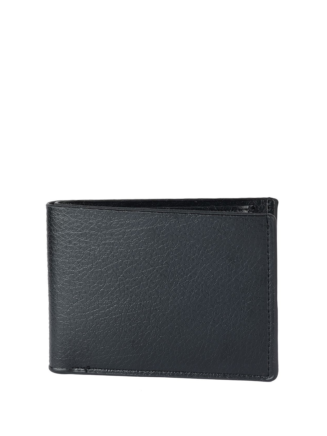 

SAZARA Men Textured Leather Two Fold Wallet, Black