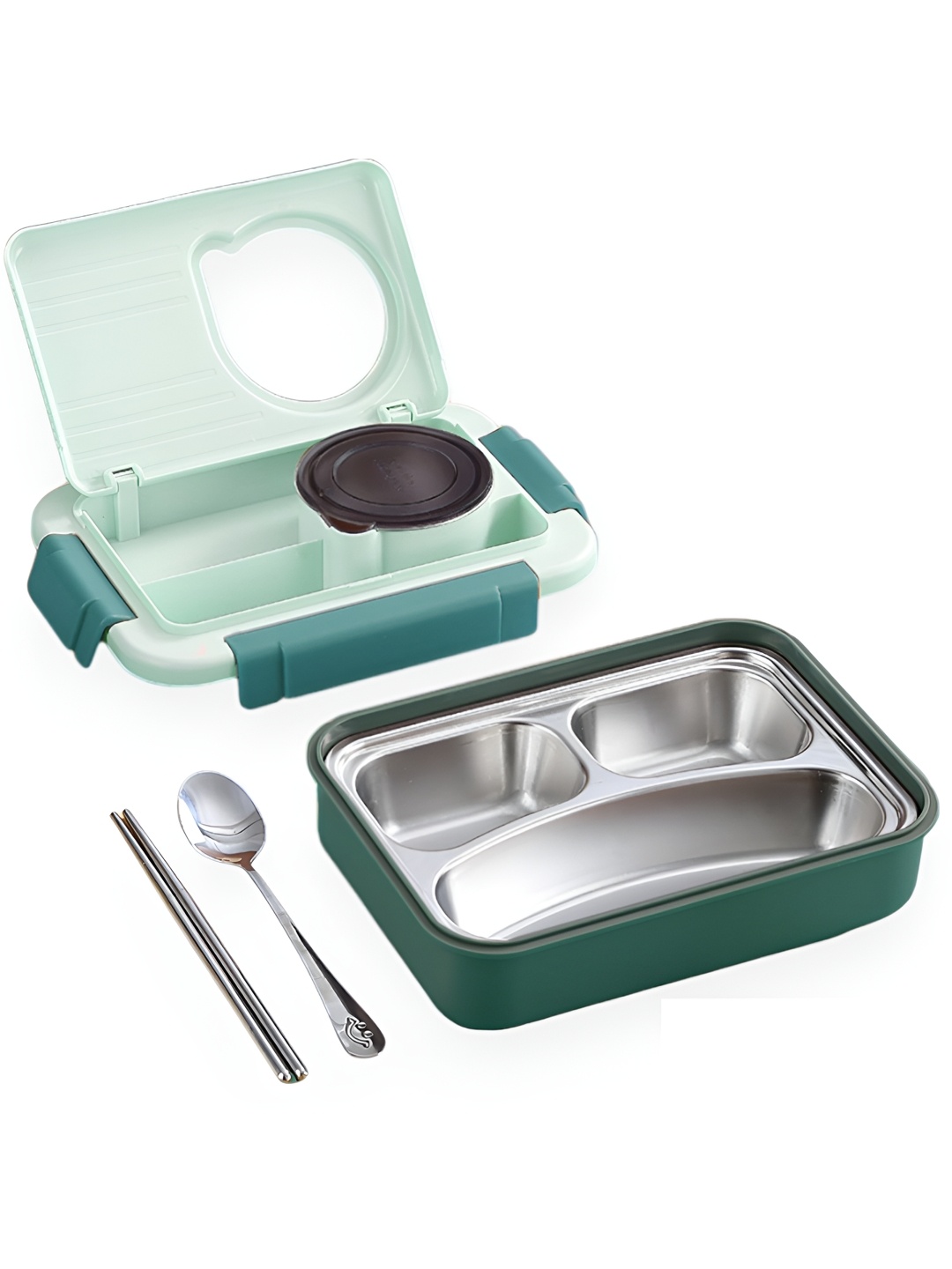 

MODEFE Green 2024 Stainless Steel Dishwasher Safe Lunch Box