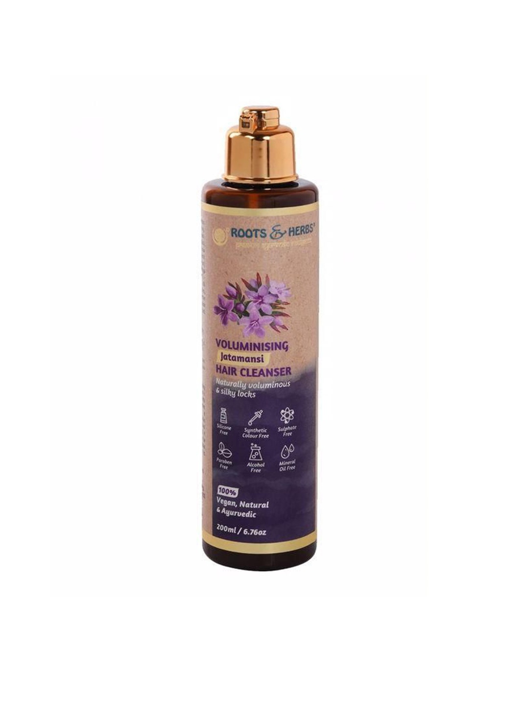 

ROOTS & HERBS Voluminising Jatamansi Hair Cleanser - 200ml, Brown