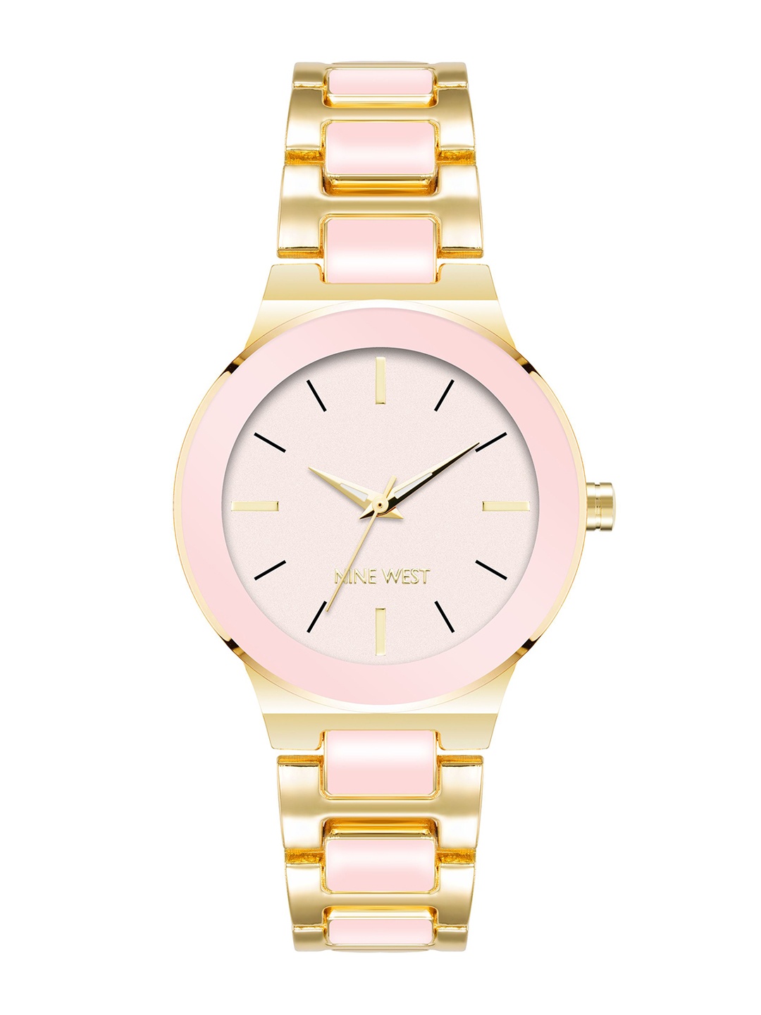 

Nine West Women Dial & Bracelet Style Straps Analogue Watch NW-2908BHGB, Gold