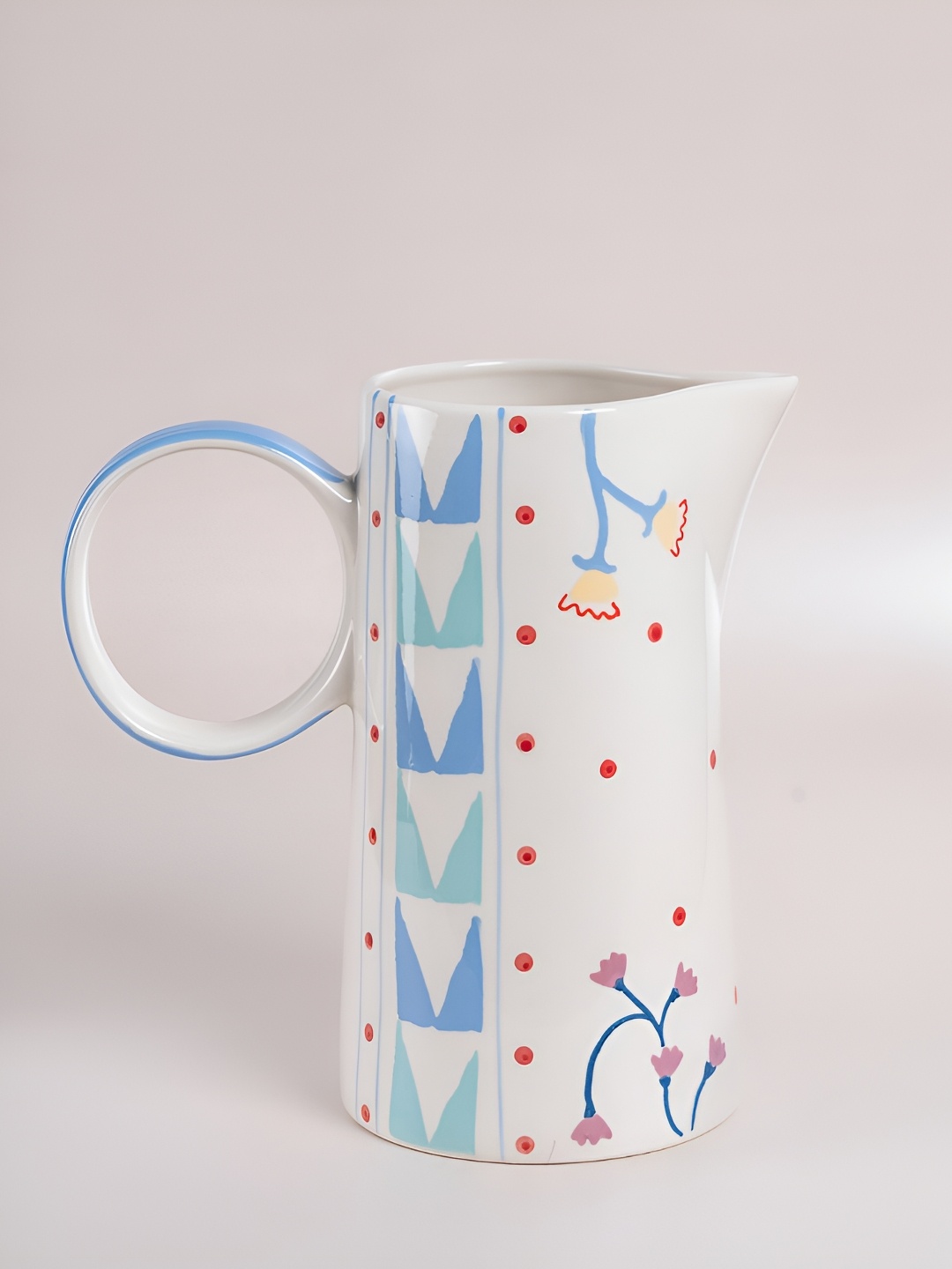 

The Wishing Chair Arunya White & Blue Printed Ceramic Pitcher