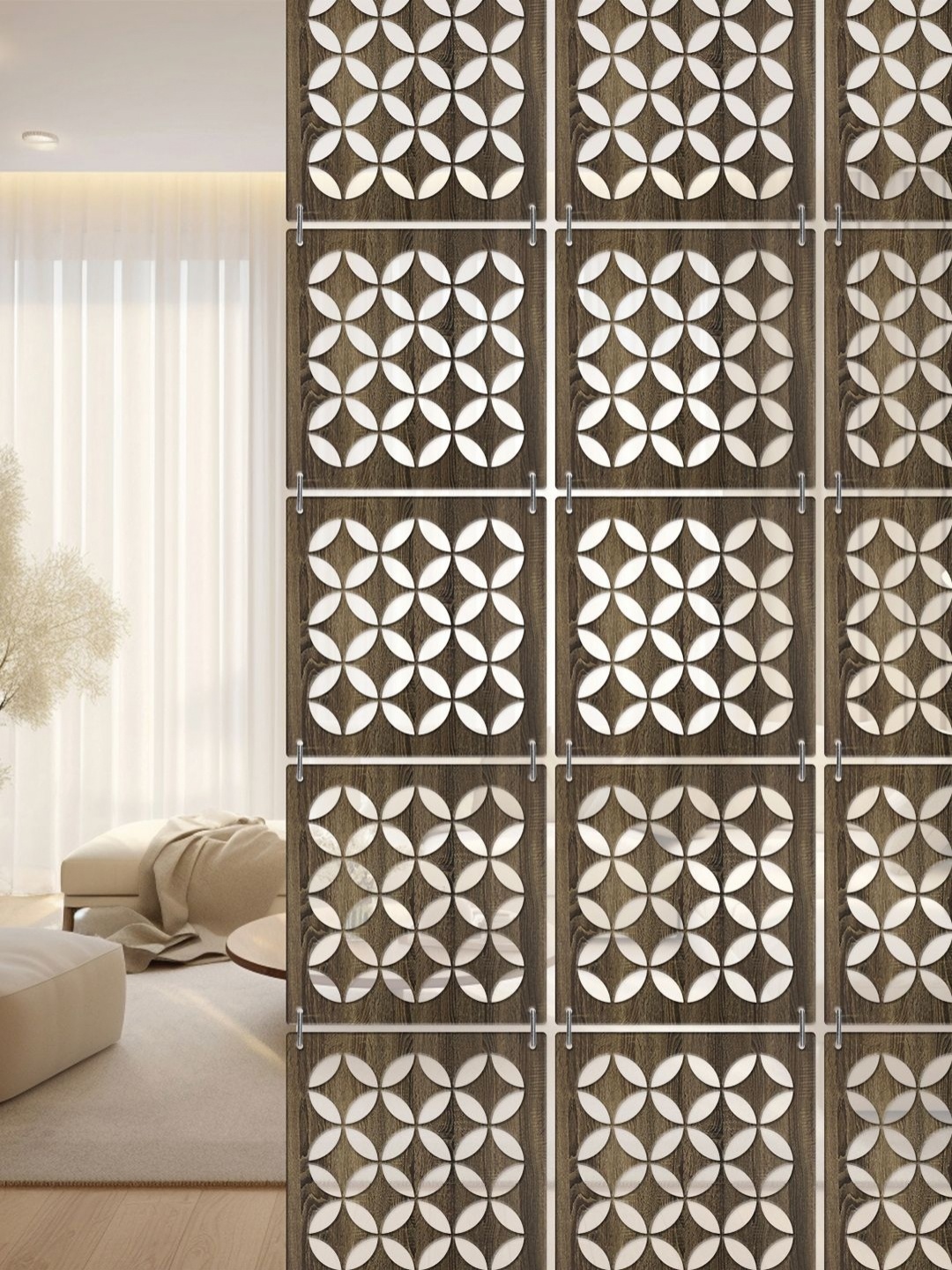 

RANDOM Brown Geometric Window Blinds