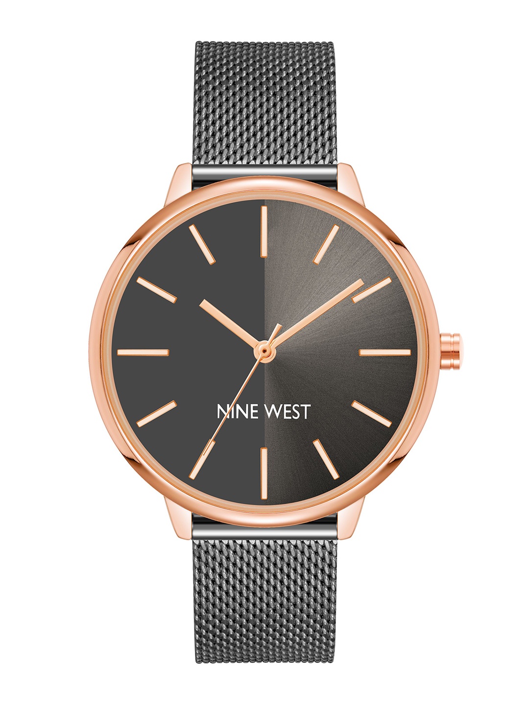 

Nine West Women Dial & Stainless Steel Bracelet Style Straps Analogue Watch NW-1981RTGY, Black