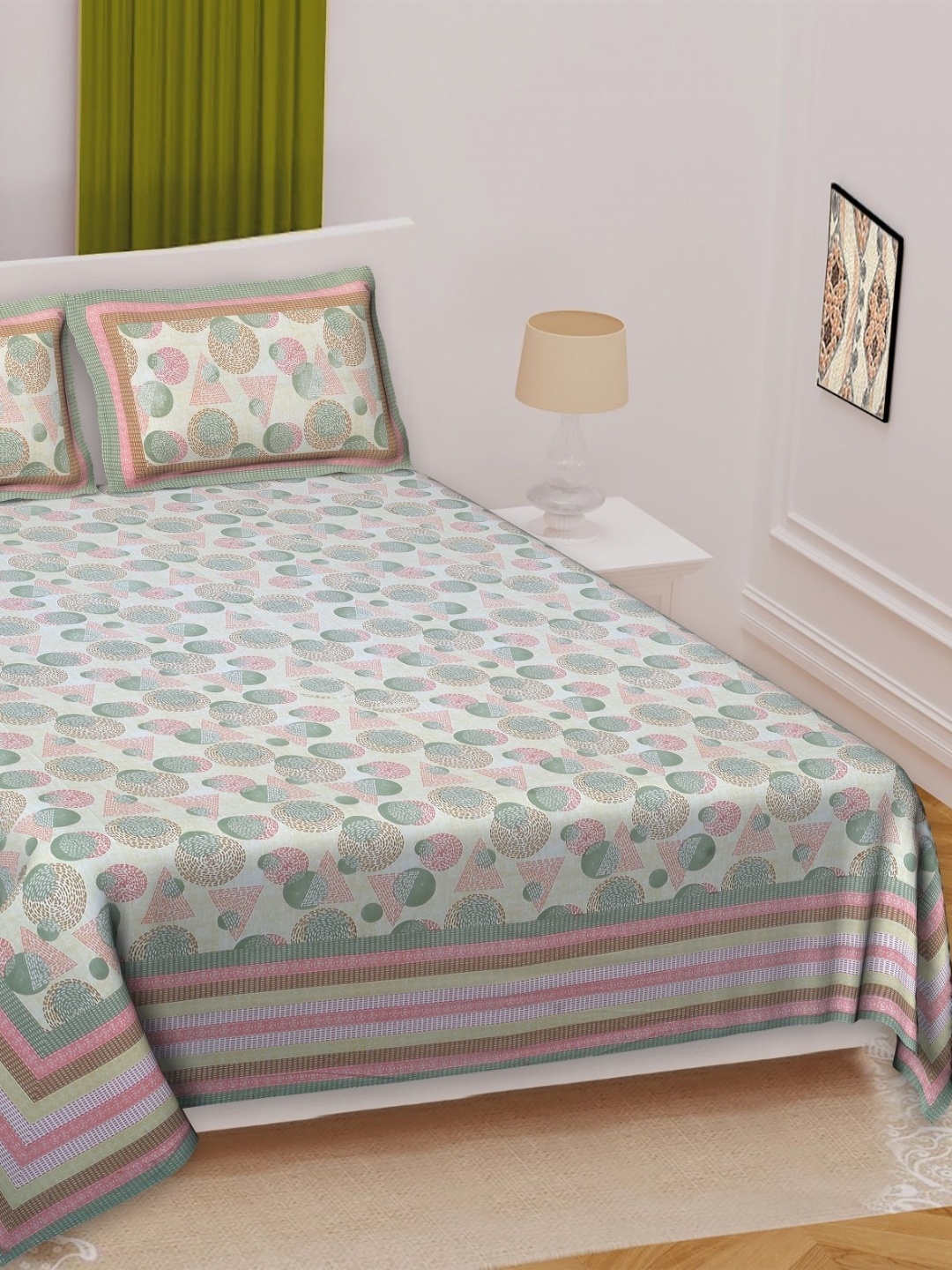 

Texstylers Multicoloured Floral 180 TC Queen Bedsheet with 2 Pillow Covers, Multi