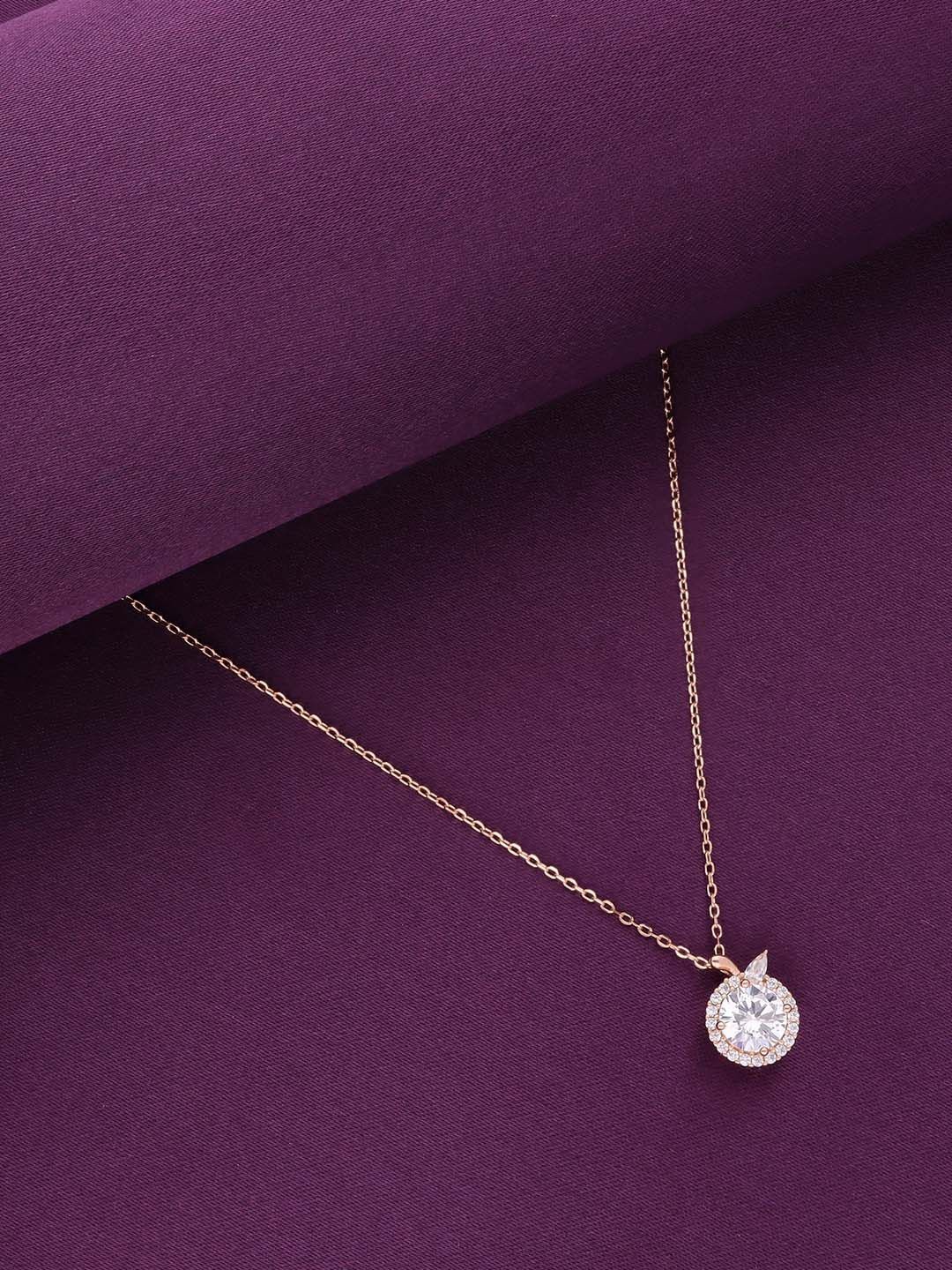 

KAI JEWEL Rose Gold Plated 92.5 Sterling Silver Cubic Zirconia Chain