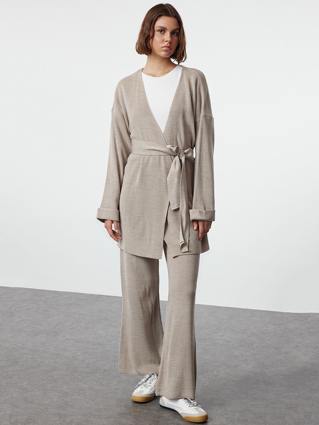 

Trendyol Top With Trousers Co-Ords, Beige