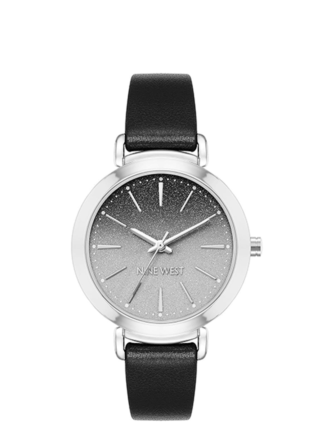 

Nine West Women Dial & Leather Straps Analogue Watch NW-2289OMBK, Black