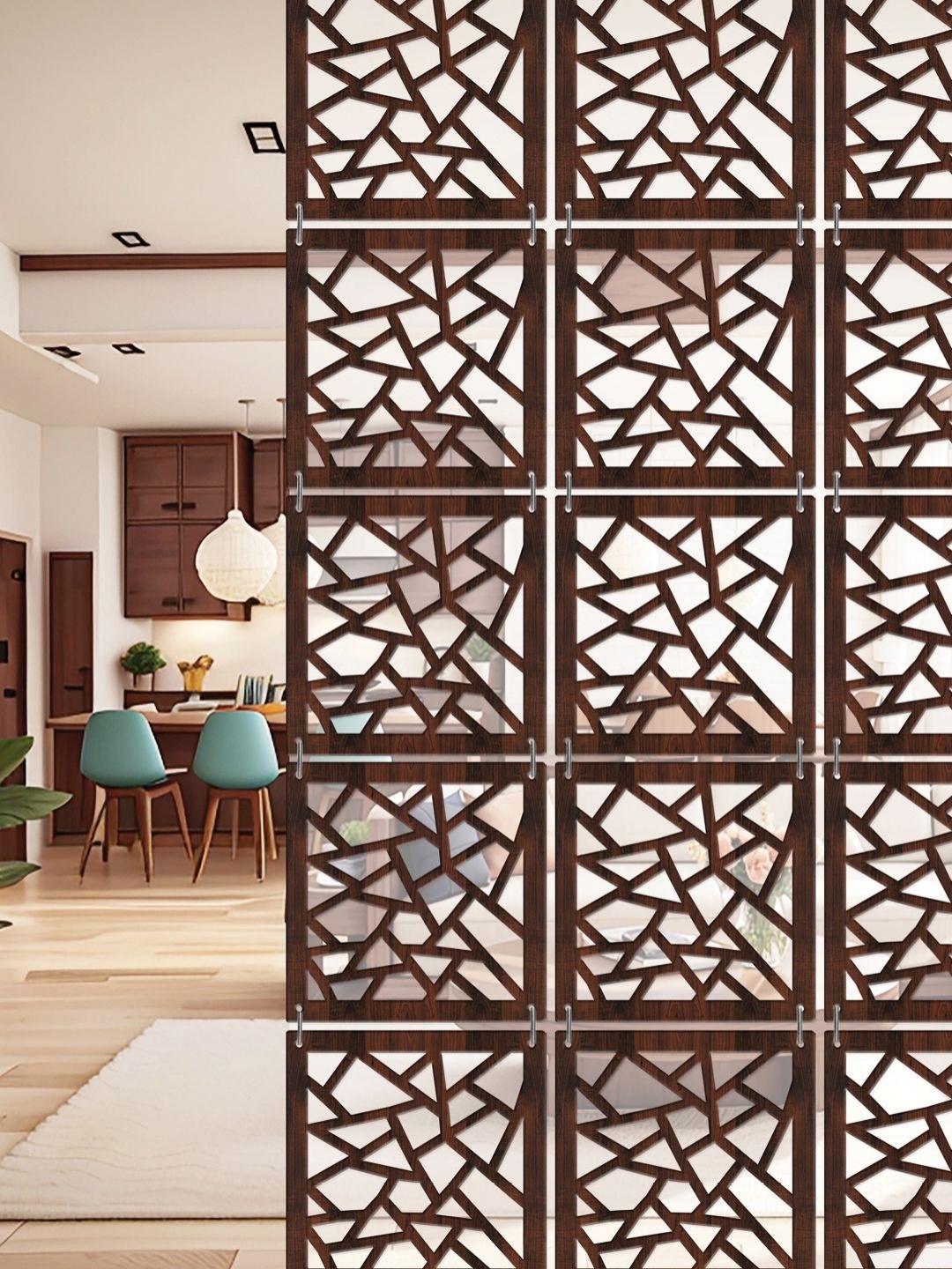 

RANDOM Brown Geometric Window Blinds