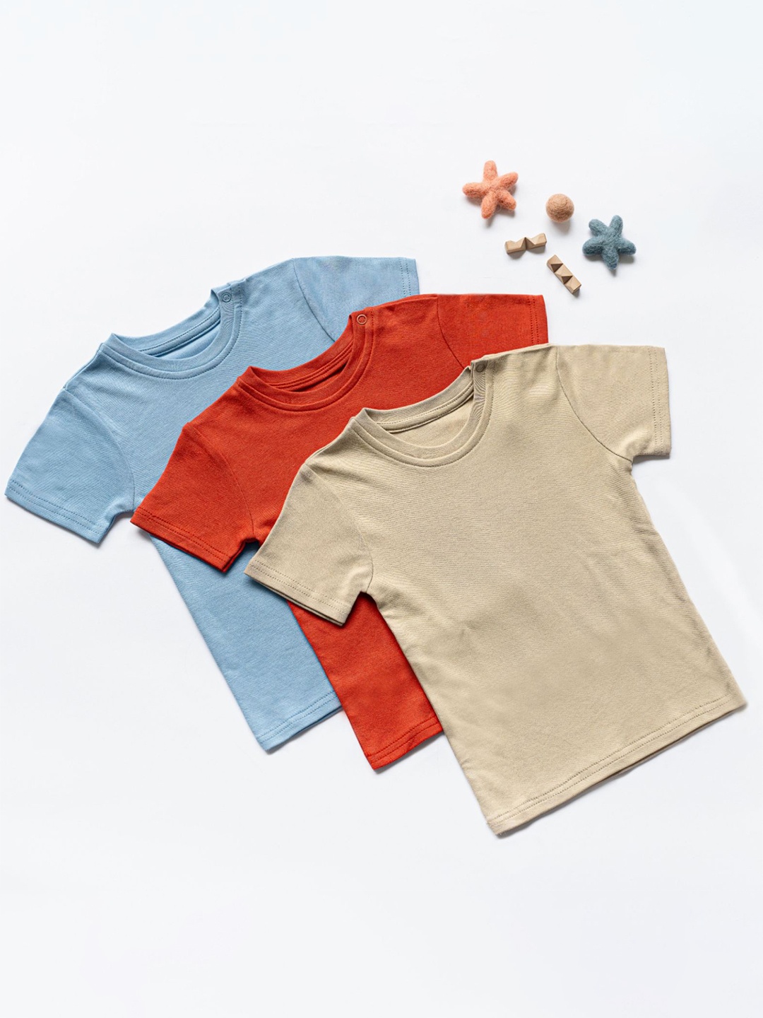 

cocoon care Kids 3 Printed Bamboo T-shirt, Orange