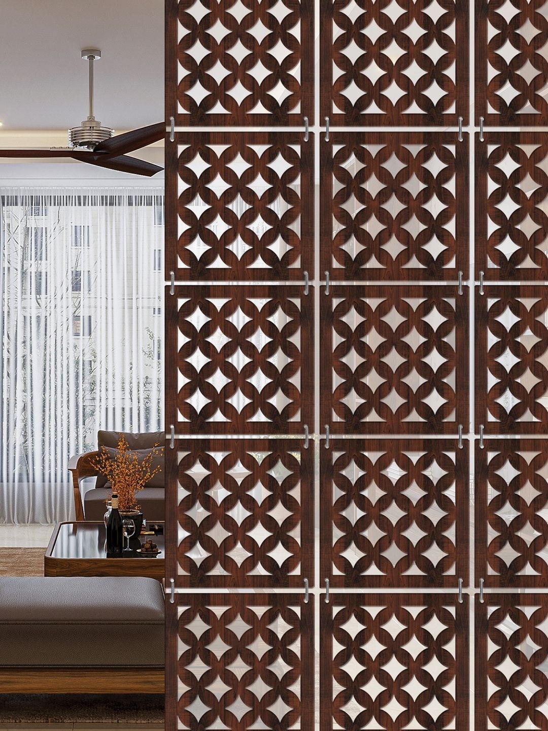 

RANDOM Brown Geometric Window Blinds