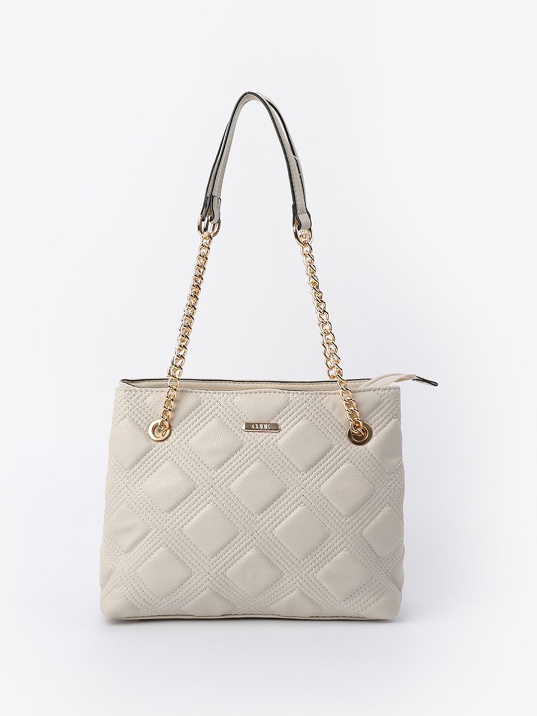 

CODE by Lifestyle PU Structured Shoulder Bag with Quilted, Off white