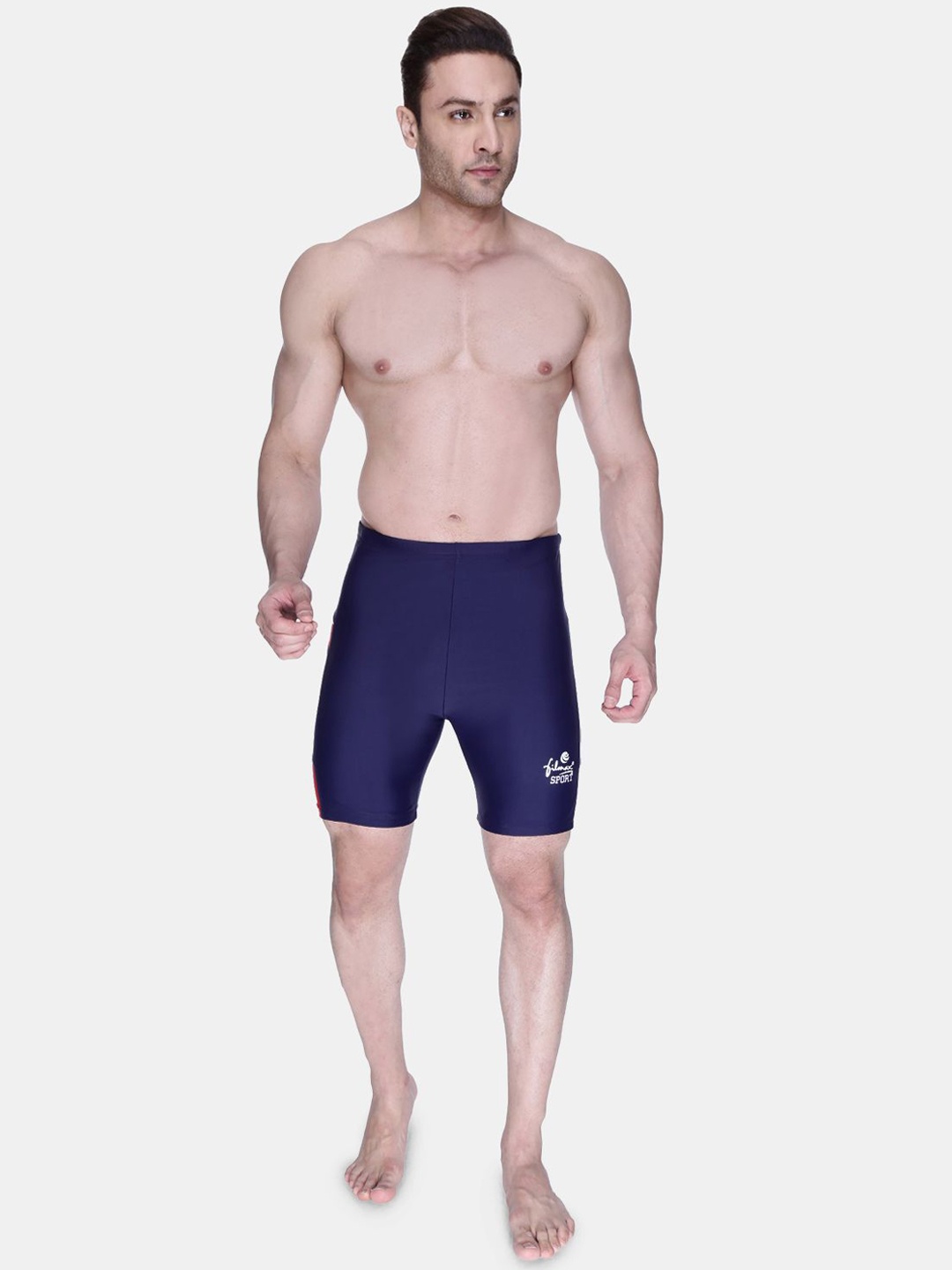 

FILMAX ORIGINALS Men Colourblocked Jammer Swim Bottoms, Navy blue